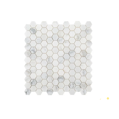 CHAPTER 18 - ROTUNDA CALACATTA GOLD 1" HEXAGON MOSAIC ON 10-3/4" X 11-3/8" - FLOJEF529 - 6