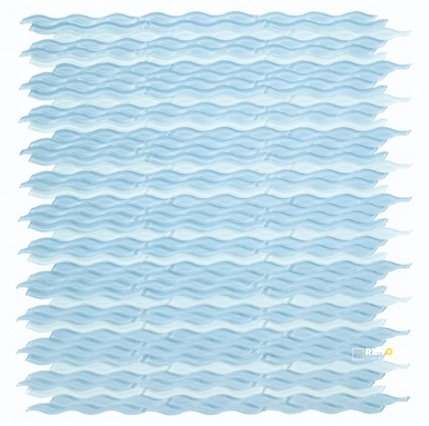 WATER SAPPHIRE MOSAIC 11.5" X 12.5" - 2