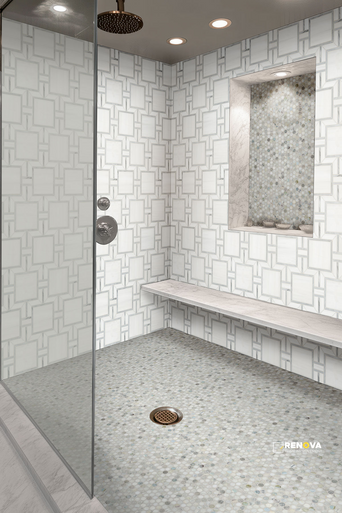 BIANCO DOLOMITE ALANA POLISHED MOSAIC - 6