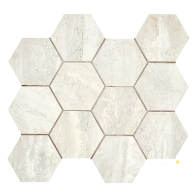 INVICTUS VEIN CUT MATTE HEXAGON MOSAIC 4" - 2