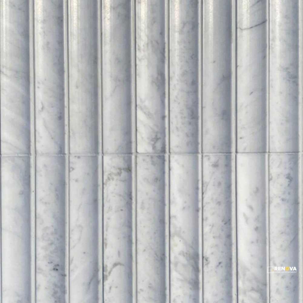 BIANCO CARRARA GENERATION Z FLUTED MOSAIC