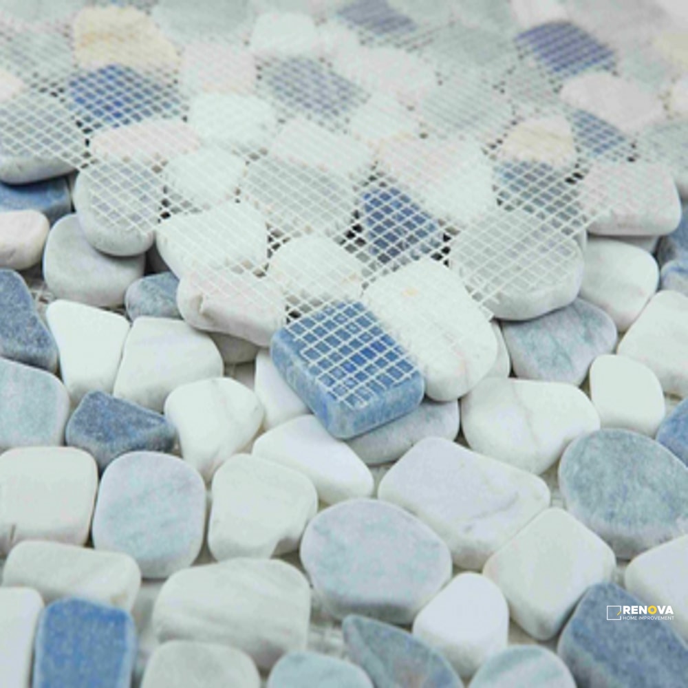 RIVER STONE ROYAL SAPPHIRE MOSAIC 12" X 12" - 3