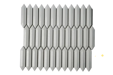 CC MOSAICS PLUS MATTE WHITE 3D PICKETS MOSAIC
