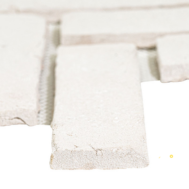 ALPINE WHITE CLAY BRICK HERRINGBONE MOSAIC - 2