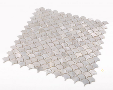 PEARL WHITE SCALE MOSAIC 11.75" X 11.75" - 3
