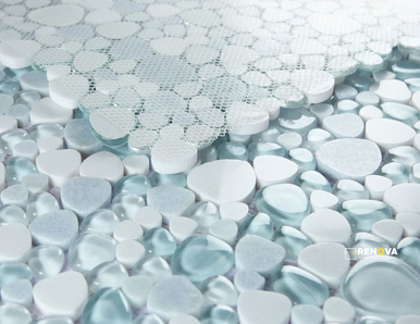 PEACH CRYSTAL OCEAN MOSAIC 12" X 12" - 3