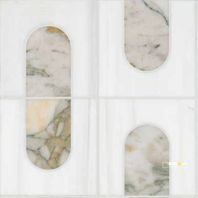 BIANCO DOLOMITE MODERNO POLISHED MOSAIC - 2