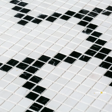 CHAPTER 18 - ROTUNDA NERO MARQUINA JUNEAU MOSAIC ON 10" X 12-5/8" - 2