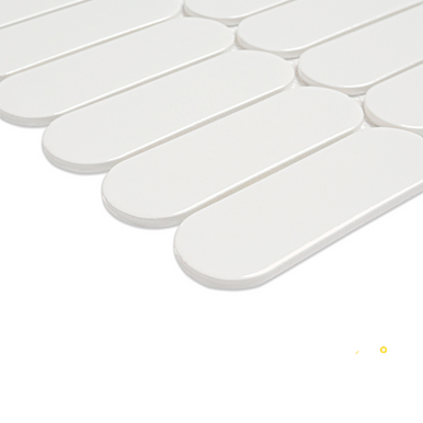 BIANCO GLOSSY ELLIPSE 6MM MOSAIC - 2