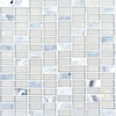 AUKLAND 5/8" STACK BRICK BLEND MOSAIC 12.25" X 12.25" - SA990068 - SA990068