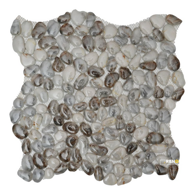 ART PEBBLE AMBER MOSAIC 12" X 12"