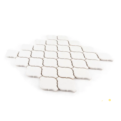 CHAPTER ES - ESSENTIALS ARABESQUE WHITE GLOSS MOSAIC 9.75" X 11.25" - 4