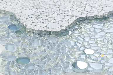 SHIMMER BLUE MOSAIC 10.75" X 10.75" - 2