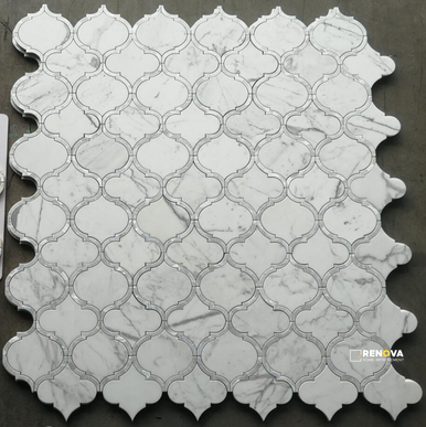 ALICE PEARL CALACATTA WHITE MOSAIC 11.5" X 12" - 2