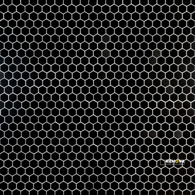 CHAPTER SPEC09 - STRUT BLACK MATTE GLASS HEXAGON MOSAIC 11-5/8" X 11-3/8" - 4