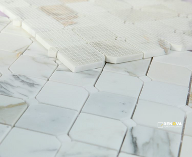 CLIPPED CALACATTA GOLD MOSAIC 11.75" X 11.75" - 3