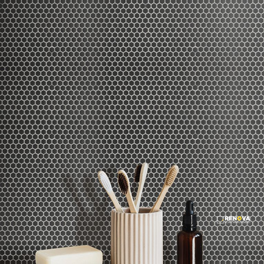 GEOMETRO 2.0 GLASS MATTE HEXAGON MOSAIC 12" X 12" - 5