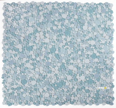 PEACH CRYSTAL OCEAN MOSAIC 12" X 12" - 2