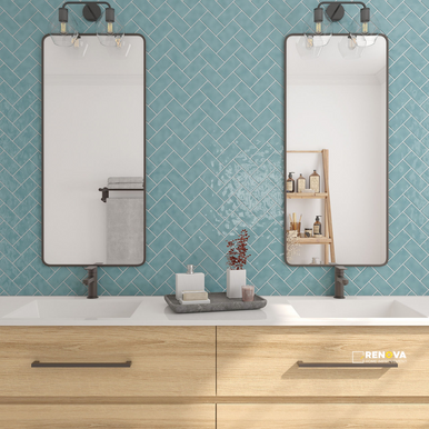 ARTEZEN GLOSSY HERRINGBONE MOSAIC 2X4 - 12X14 - 3