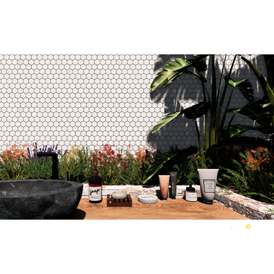 VISCONDE MATTE 2IN HEXAGON MOSAIC 12X12 - 2