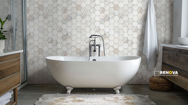 ARABESCATO VENATO WHITE 5" HEXAGON HONED MOSAIC - SMOT-ARAVEN-5HEXH - 3