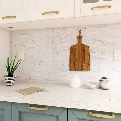 PICKET STATUARIO MATTE MOSAIC 10.25" X 13.5" - 4
