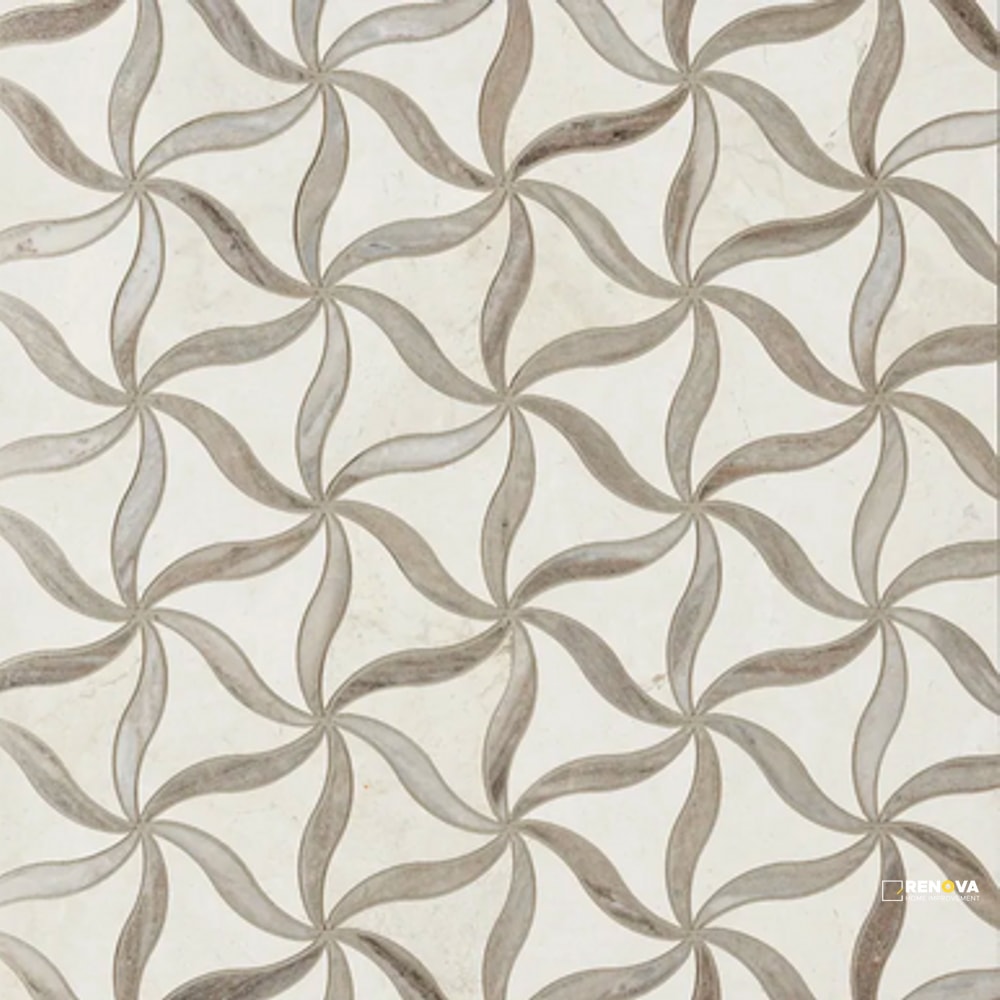CREMA/SKY HONED PETAL MOSAIC - 2