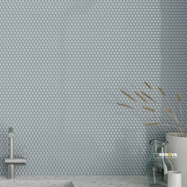 S-SERIES MATTE MESH PENNY ROUND MOSAIC