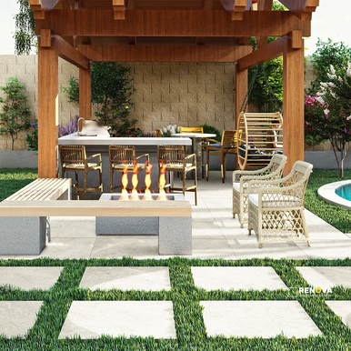 FUTURA IVORY ANTI-SLIP PORCELAIN PAVERS 2CM 24" X 24" - 3