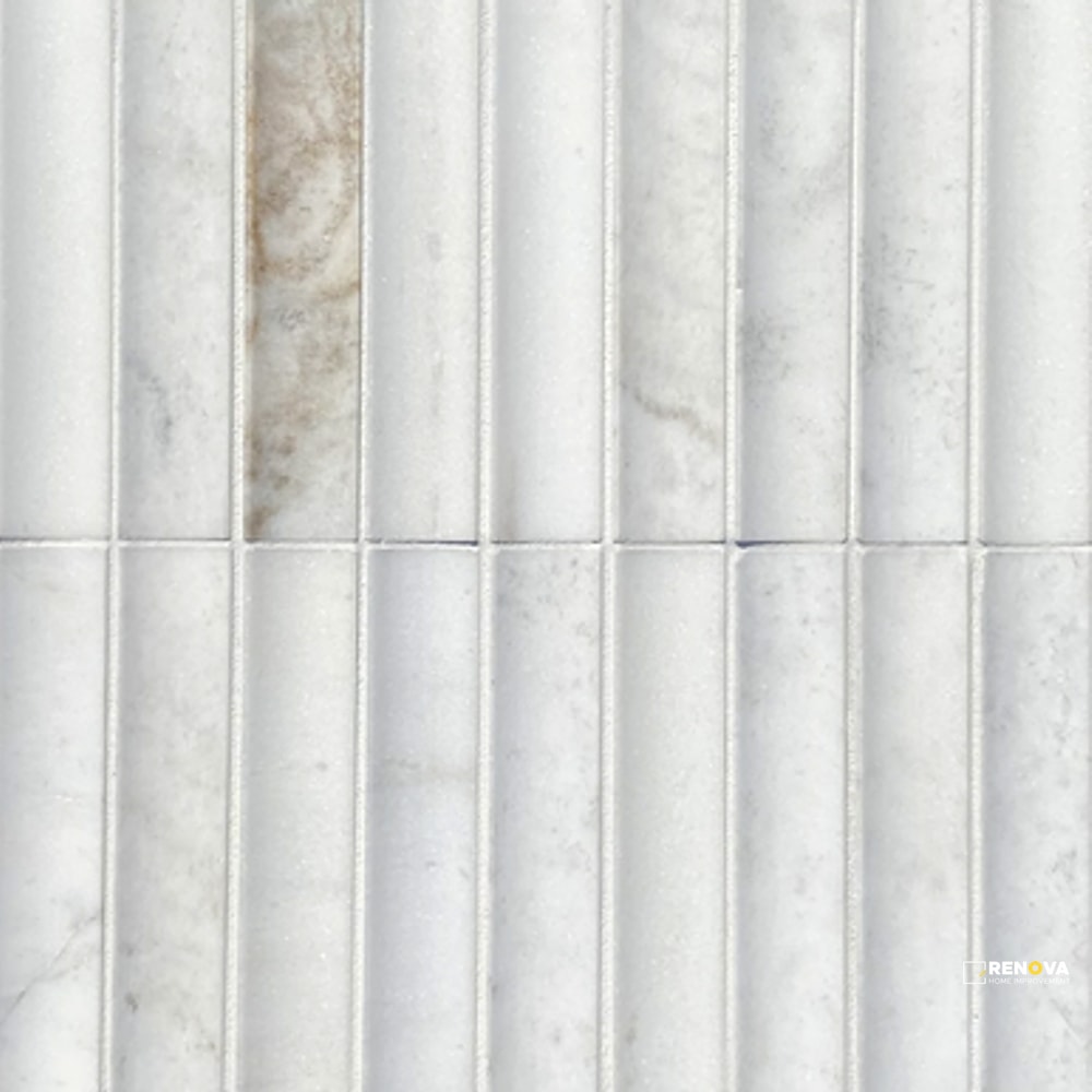 CASHMERE WHITE GENERATION Z HONED FLUTED MOSAIC
