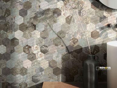 EDIMAX MORE SAGE 4X4 HEXAGON MOSAIC   1.0764 SF/SHT - 2