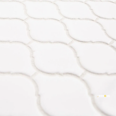 CHAPTER ES - ESSENTIALS ARABESQUE WHITE GLOSS MOSAIC 9.75" X 11.25" - 2