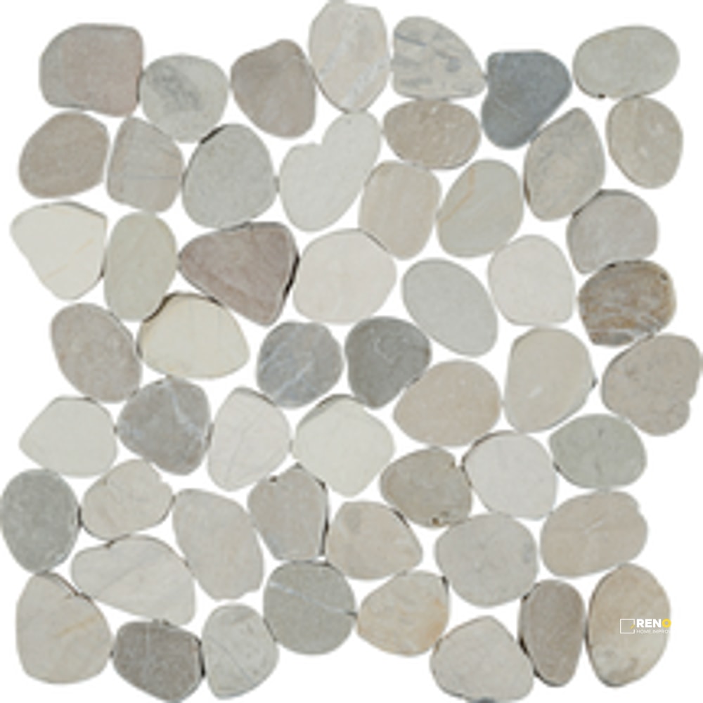 PIETRA ART PEBBLES NAVAJO WHITE FLAT 12" X 12" - 5