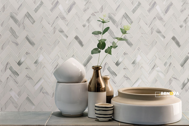 BYTLE BIANCO HERRINGBONE 6MM ( 15 SF PER BOX ) - 2