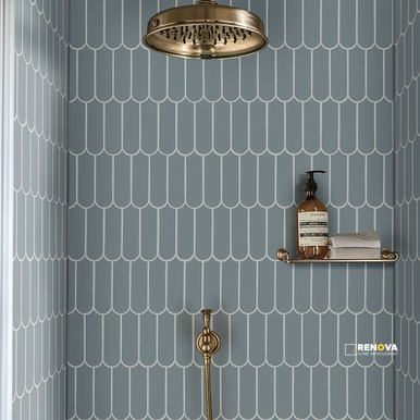 CIELO AZUL SCALLOP GLOSSY 6MM MOSAIC - 2
