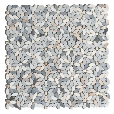 DAISY WILD BLUE MOSAIC 12.75" X 12.5"