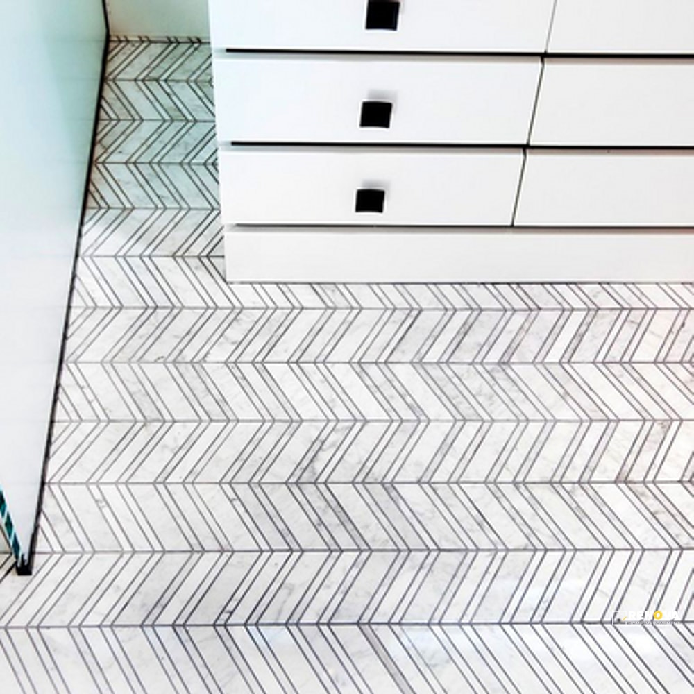 VENATINO POLISHED CHEVRON PATTERN MOSAIC - 6