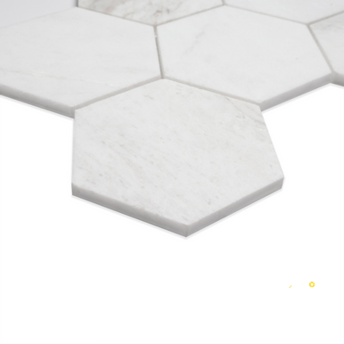 ARABESCATO VENATO WHITE 5" HEXAGON HONED MOSAIC - SMOT-ARAVEN-5HEXH - 2