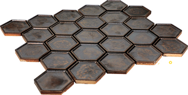 ARTEFINO JEWEL FRAMED HEXAGON MATTE MOSAIC 2.5 - 14X12 - 3
