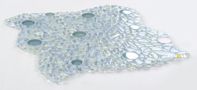 SHIMMER BLUE MOSAIC 10.75" X 10.75" - 3