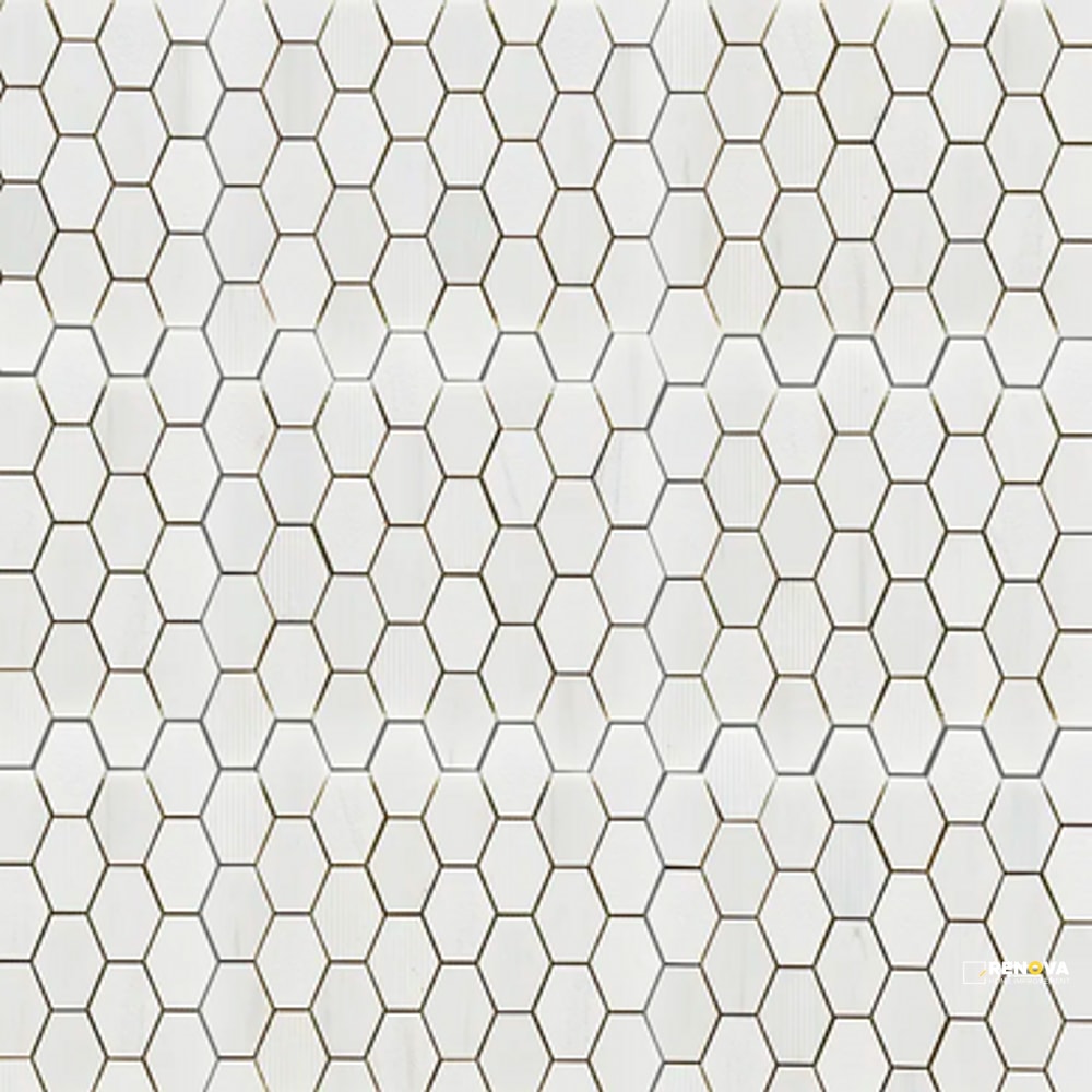 DOLOMITE WHITE MULTI FINISH HEXAGON MOSAIC - 2
