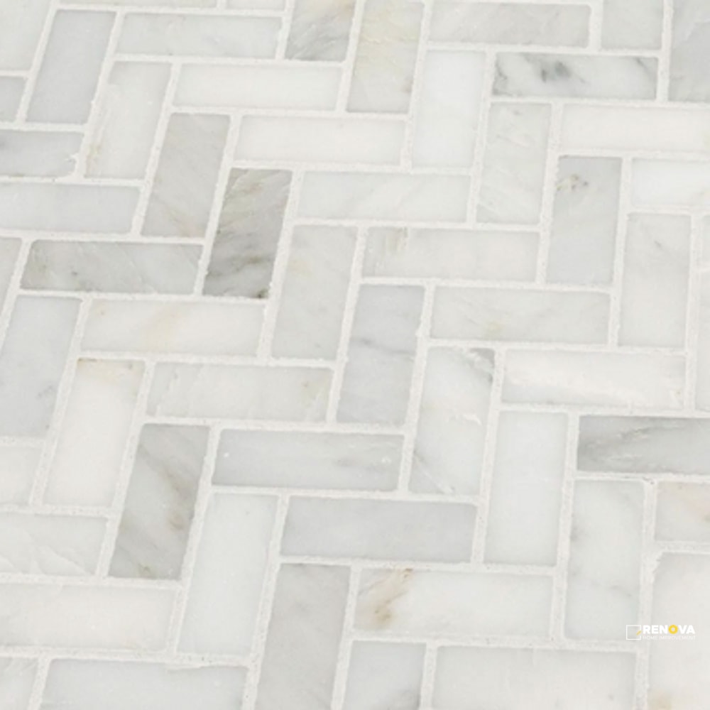CHAPTER 15 - STATUARIO HERRINGBONE MOSAIC 1.75" - 2