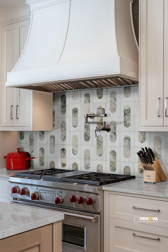 BIANCO DOLOMITE MODERNO POLISHED MOSAIC - 5
