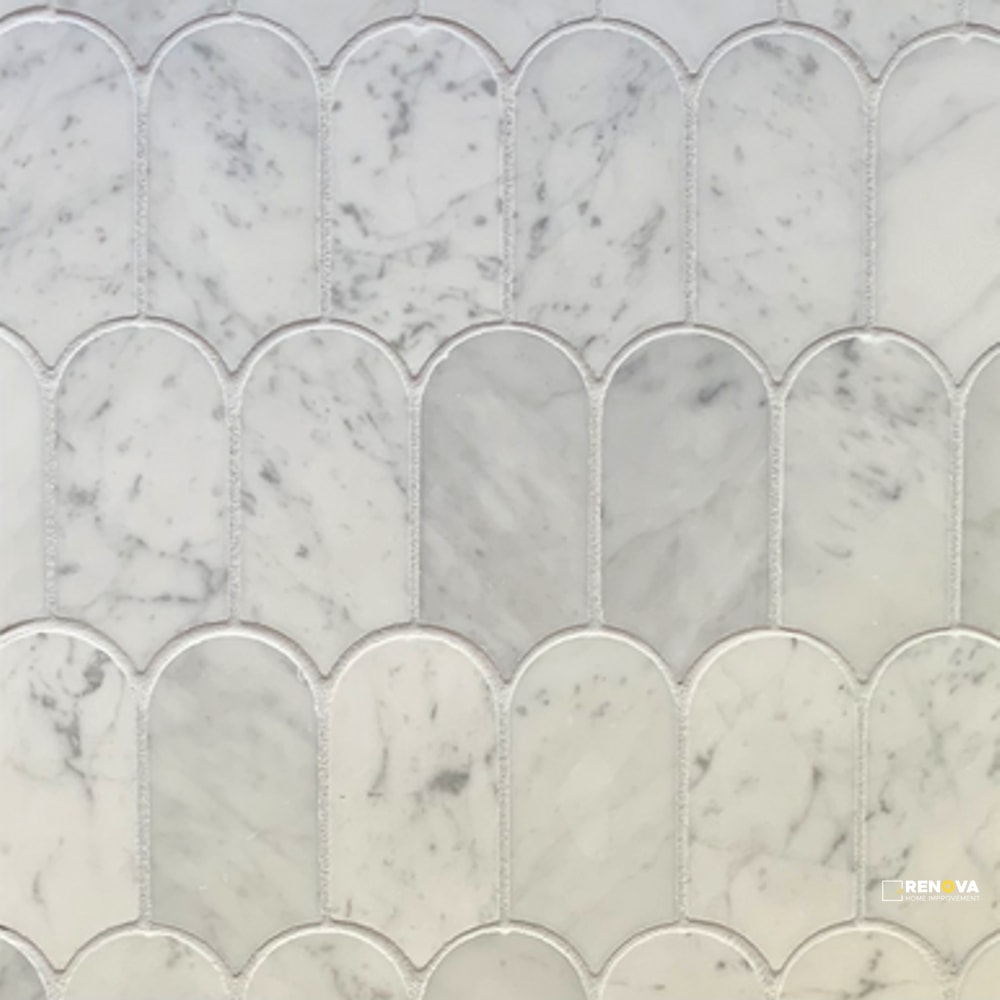 BIANCO CARRARA GENERATION Z HONED CATHEDRAL MOSAIC