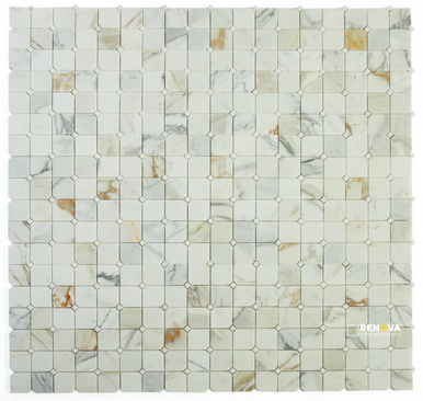 CLIPPED CALACATTA GOLD MOSAIC 11.75" X 11.75" - 2