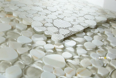 PEACH CALACATTA GOLD MOSAIC 12" X 12" - 3