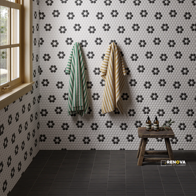 LE CAFE MATTE MOSAIC DECO DESIGN 2 - 1" X 1"