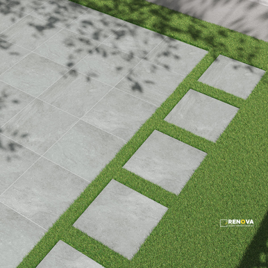 ARTERRA PAVER VULKON GREY 24X24X2CM ( 8 SF PER BOX ) - 3