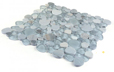 PEACH BLUE MOSAIC 12" X 12" - 3