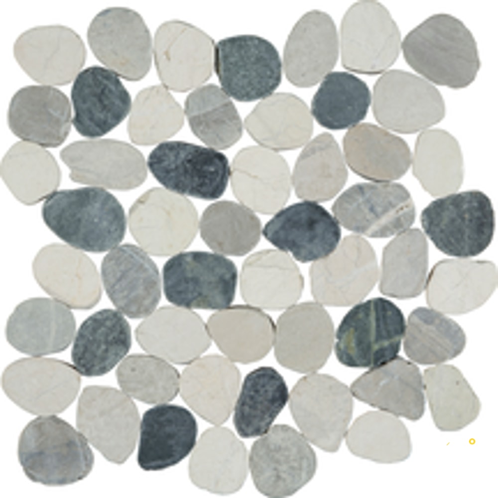 PIETRA ART PEBBLES SILVER QUARTZ FLAT 12" X 12" - 6